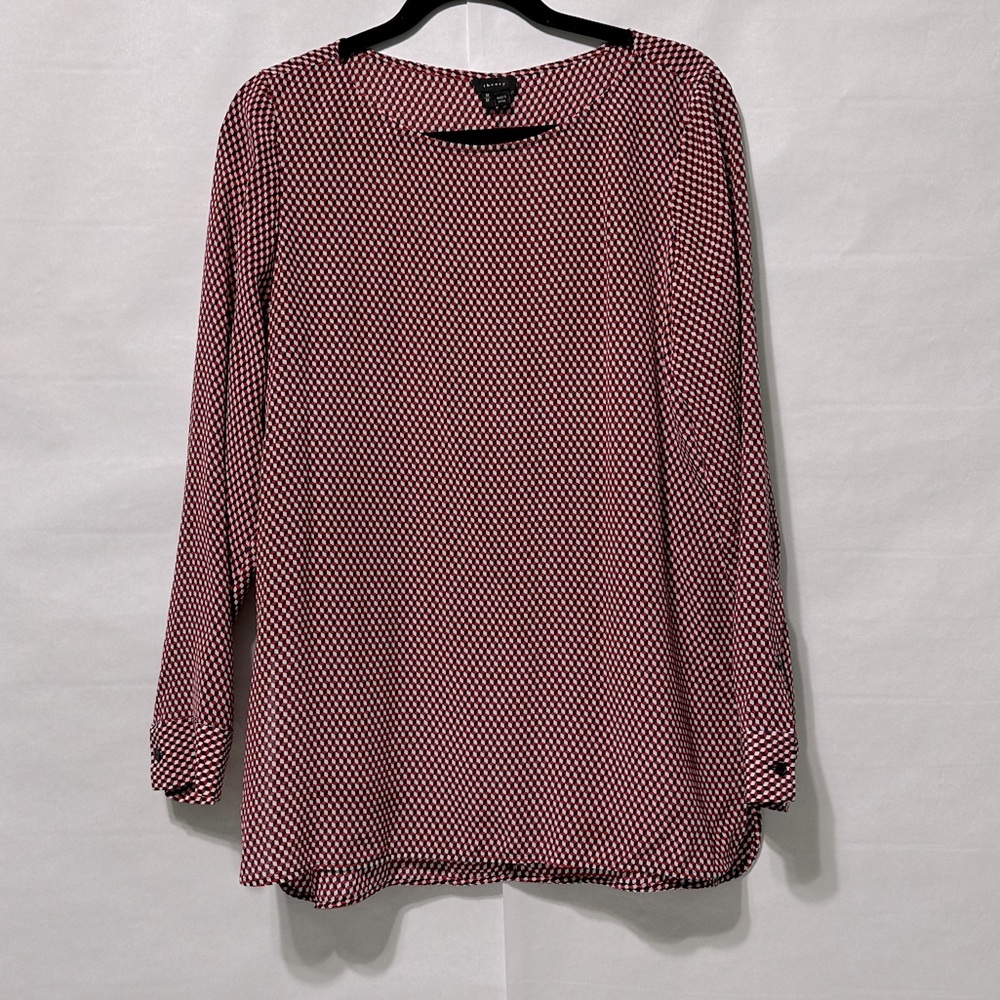 Red/navy/white Theory silk tunic